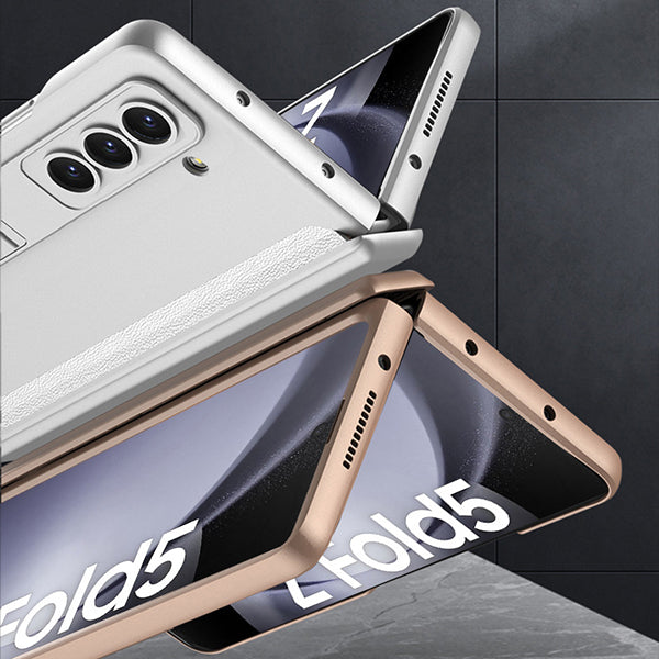 Samsung Galaxy Z Fold 5 Shockproof Case with Magnetic Hinge Protection and Adjustable Kickstand