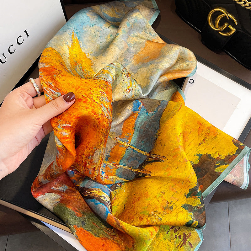 Silk Scarf- Oil Painting