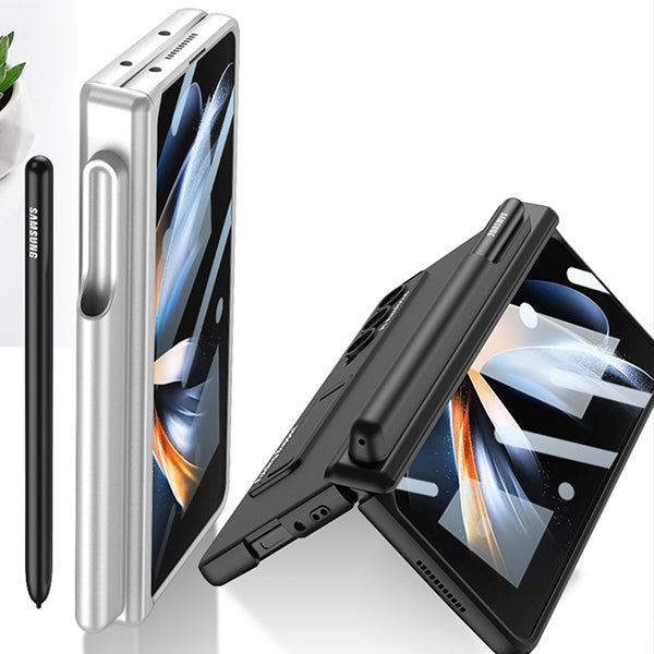Samsung Galaxy Z Fold 4 Case With S Pen Slot Magnetic Hinge Protection