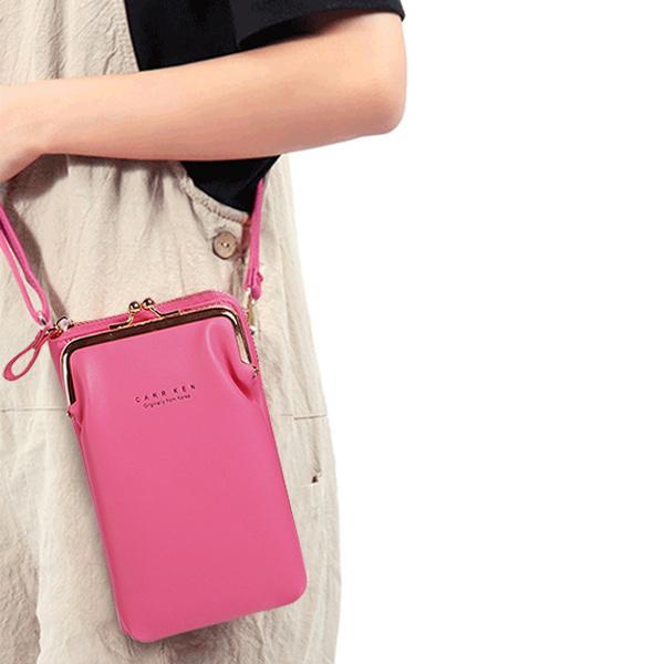 Multifunctional Large Capacity KissLock Crossbody Phone Bag Cell Phon