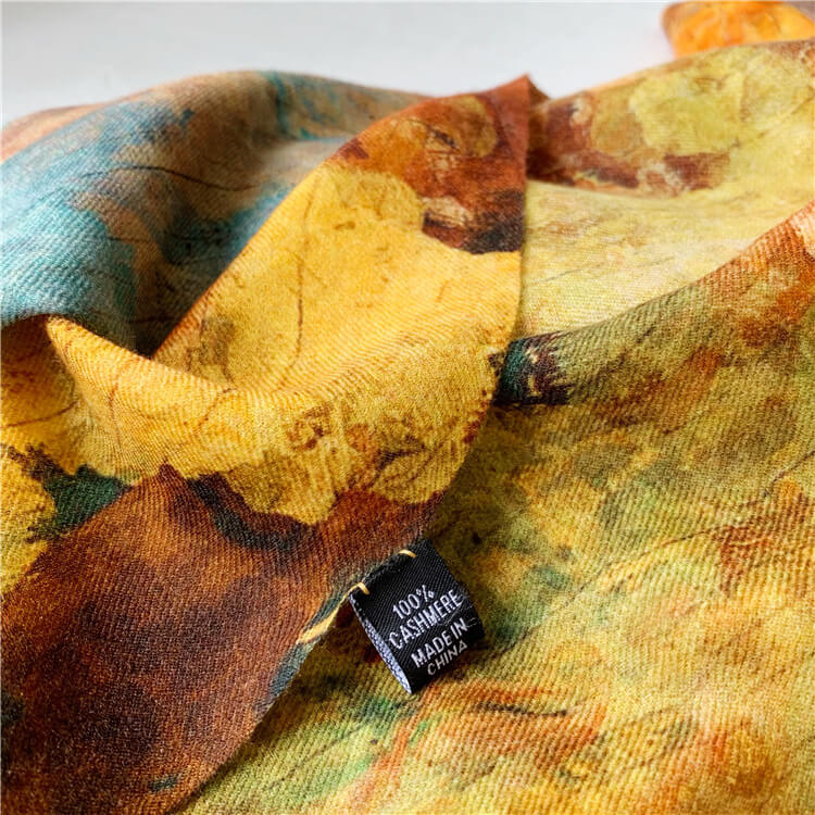 Cashmere Scarf- Oil Painting-popmoca-silk scarf 
