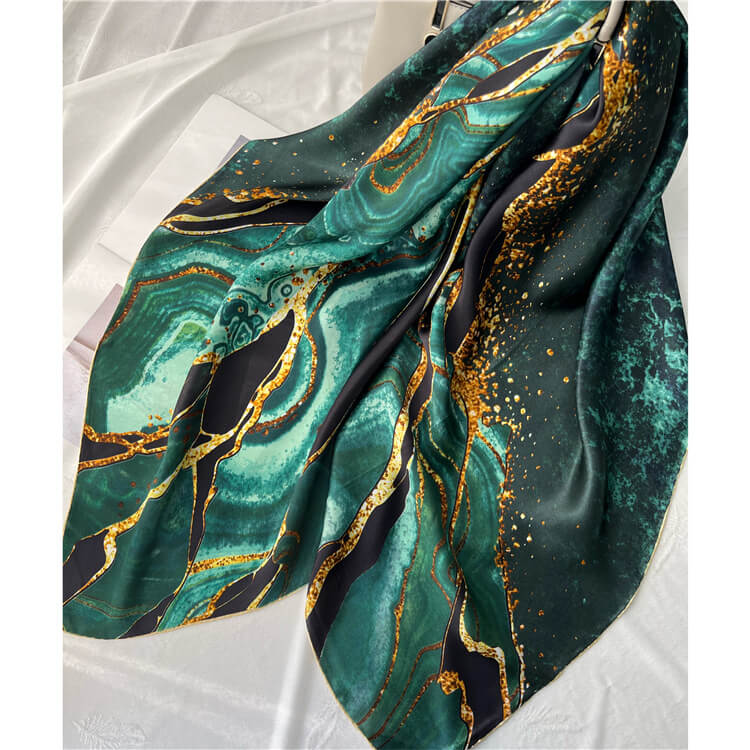 Silk Scarf- Emerald-popmoca-silk scarf 
