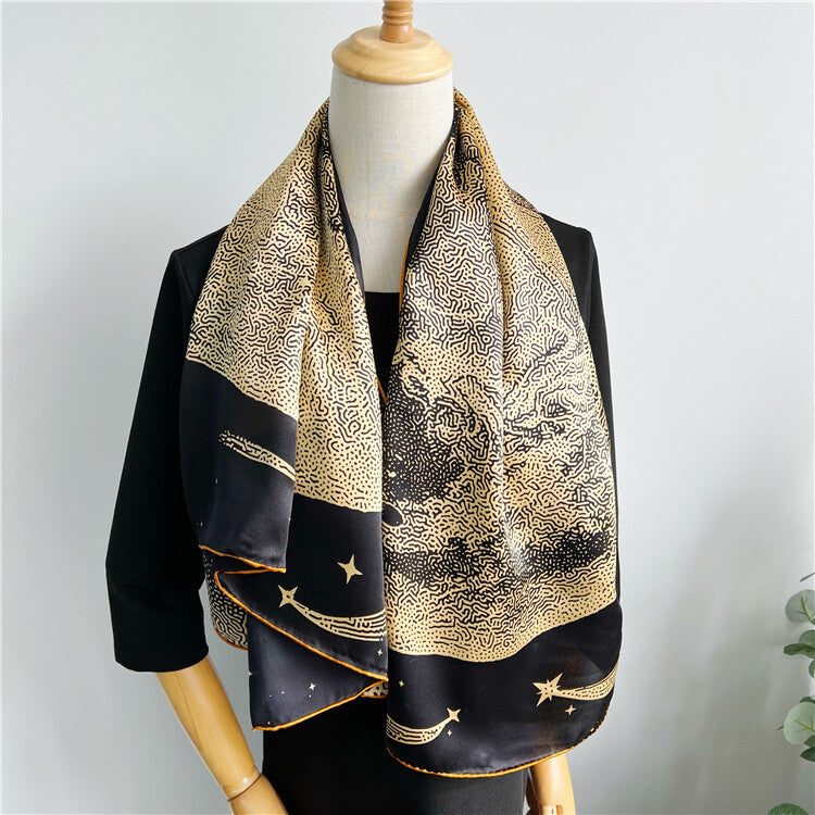 Silk Scarf- Moonlight-popmoca-silk scarf 