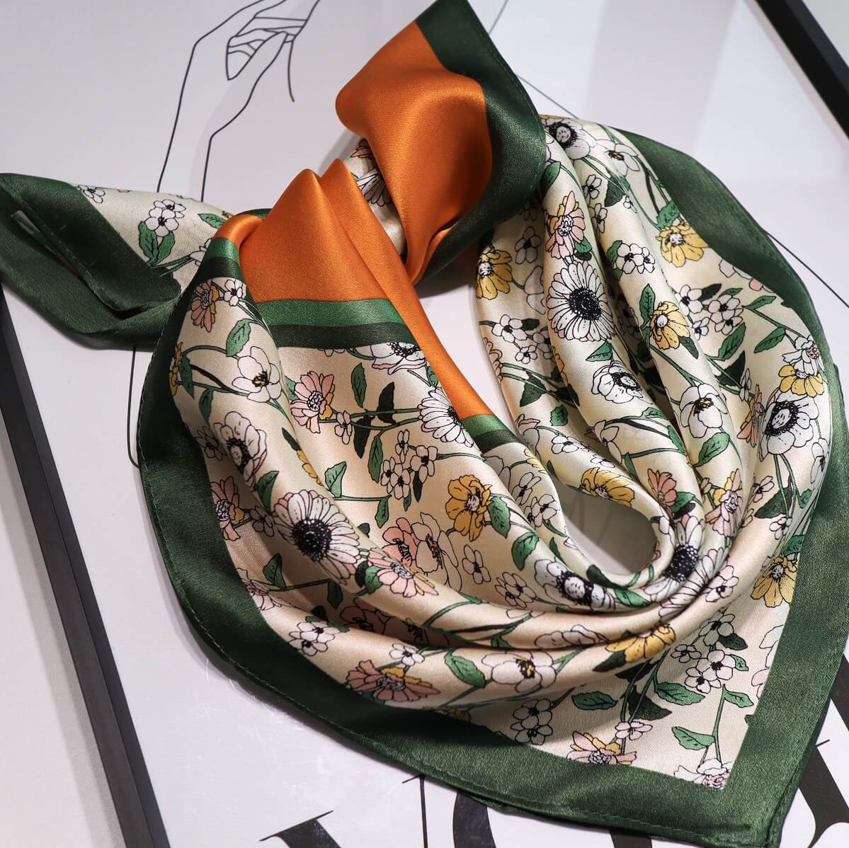 Silk Scarf- Spring-popmoca-silk scarf 