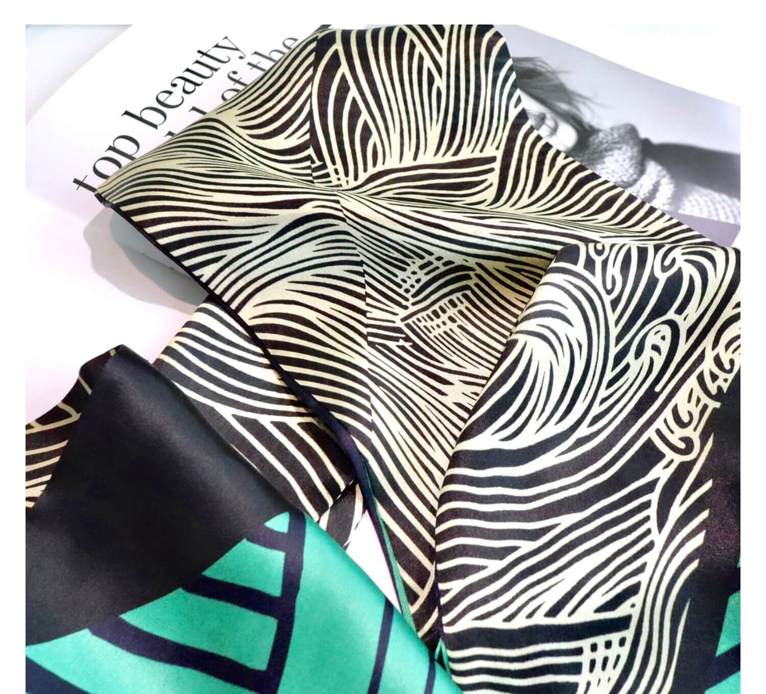 Silk Scarf- Zebra-popmoca-silk scarf 