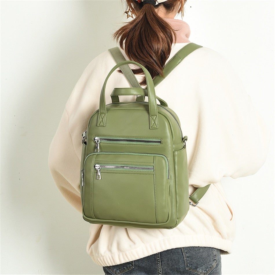 3 in 1 Women Multifunction Backpack Crossbody Shoulder Bags-popmoca-Backpacks 