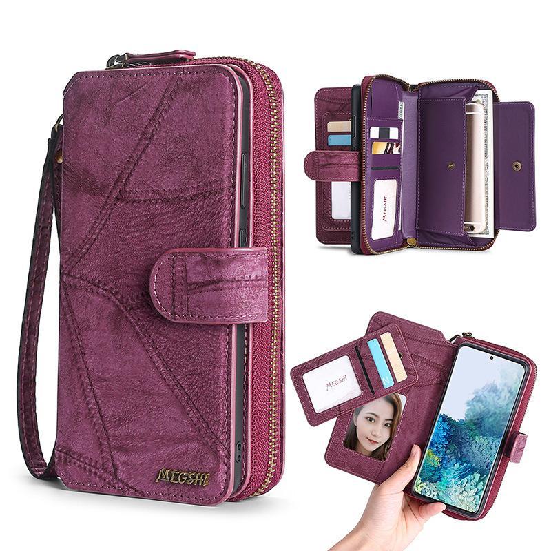 Buy iPhone 11 Pro Max Wallet Case, LAMEEKU iPhone 11 Pro Max Card Holder  Case Crossbody Purse Case Quilted Leather Handbag Case for Lady Absorbing  Bumper Case for iPhone 11 Pro Max,