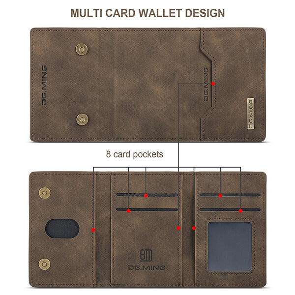 Detachable Magnetic Protective 3 Fold Phone Wallet Case with Card Holder Kickstand For Samsung Galaxy Z Fold 5