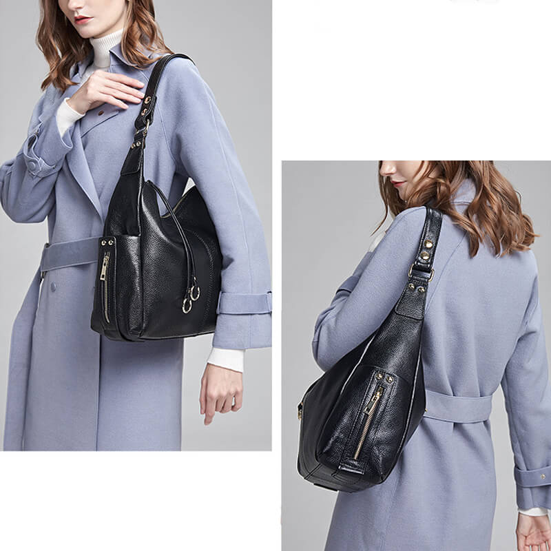 Women Genuine Leather Handbag Shoulder Bag Popmoca-popmoca-Handbags 