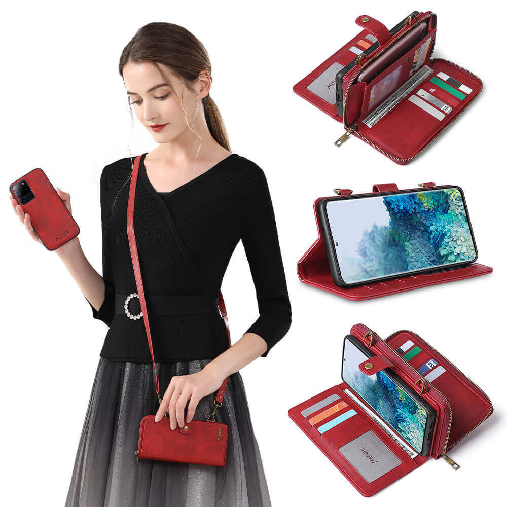 Women's Crossbody Phone Case Wallet Cell Phone Wallet Purse for Samsung-popmoca-Phone Case Wallet 