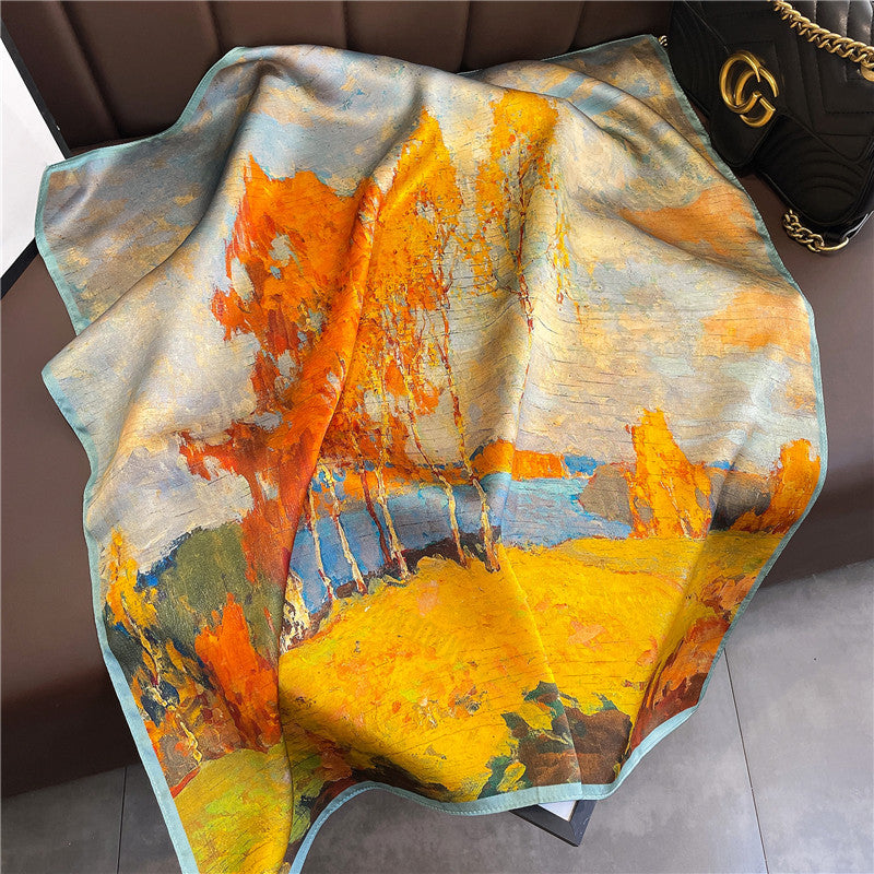 Silk Scarf- Oil Painting