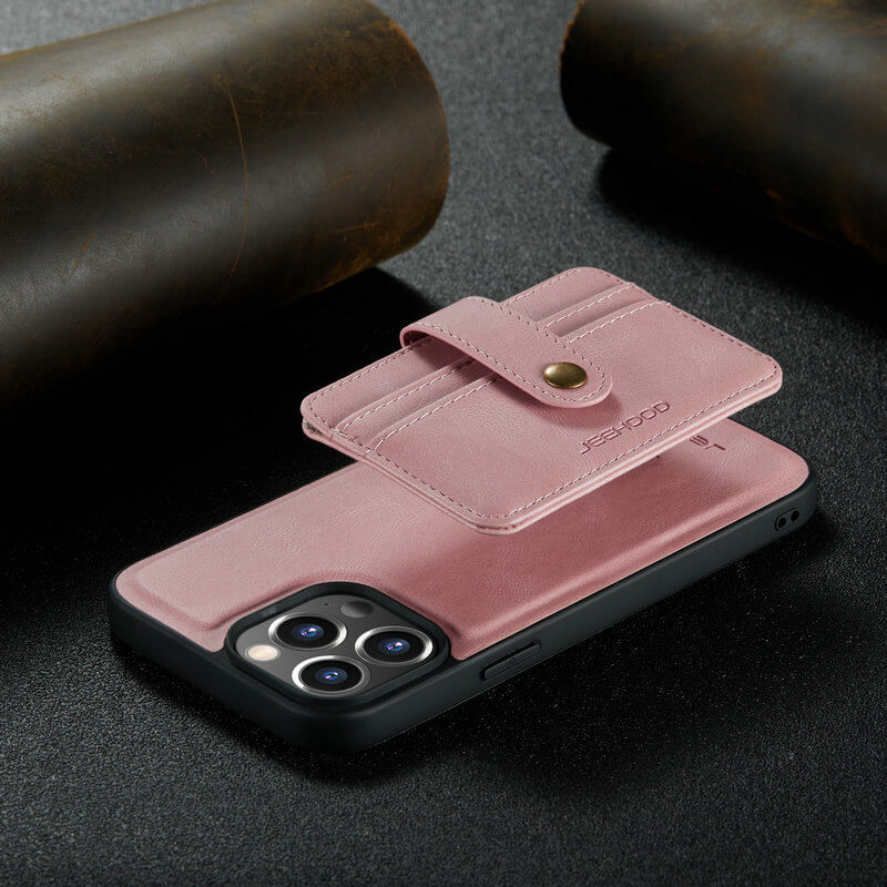 RFID Detachable Magnetic Protective Phone Wallet Case with Card Holder For iPhone Series