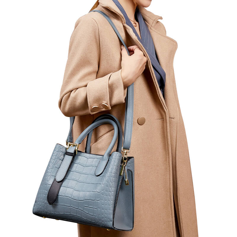 Elegant Genuine Leather Handbag Large Capacity Satchel Popmoca-popmoca-Handbags 