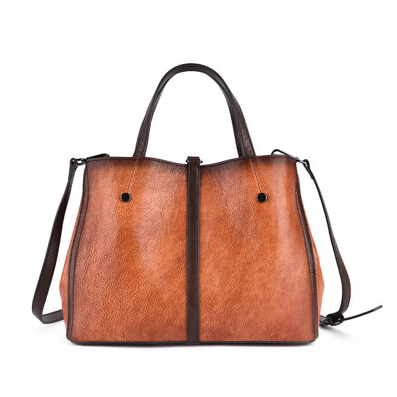 Women Genuine Leather Vintage Handbag Shoulder Crossbody Bag-popmoca-Handbags 