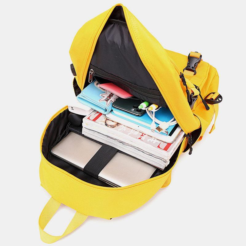 Multi-Pocket School Laptop Backpack With USB Charging Port-popmoca-Backpacks 