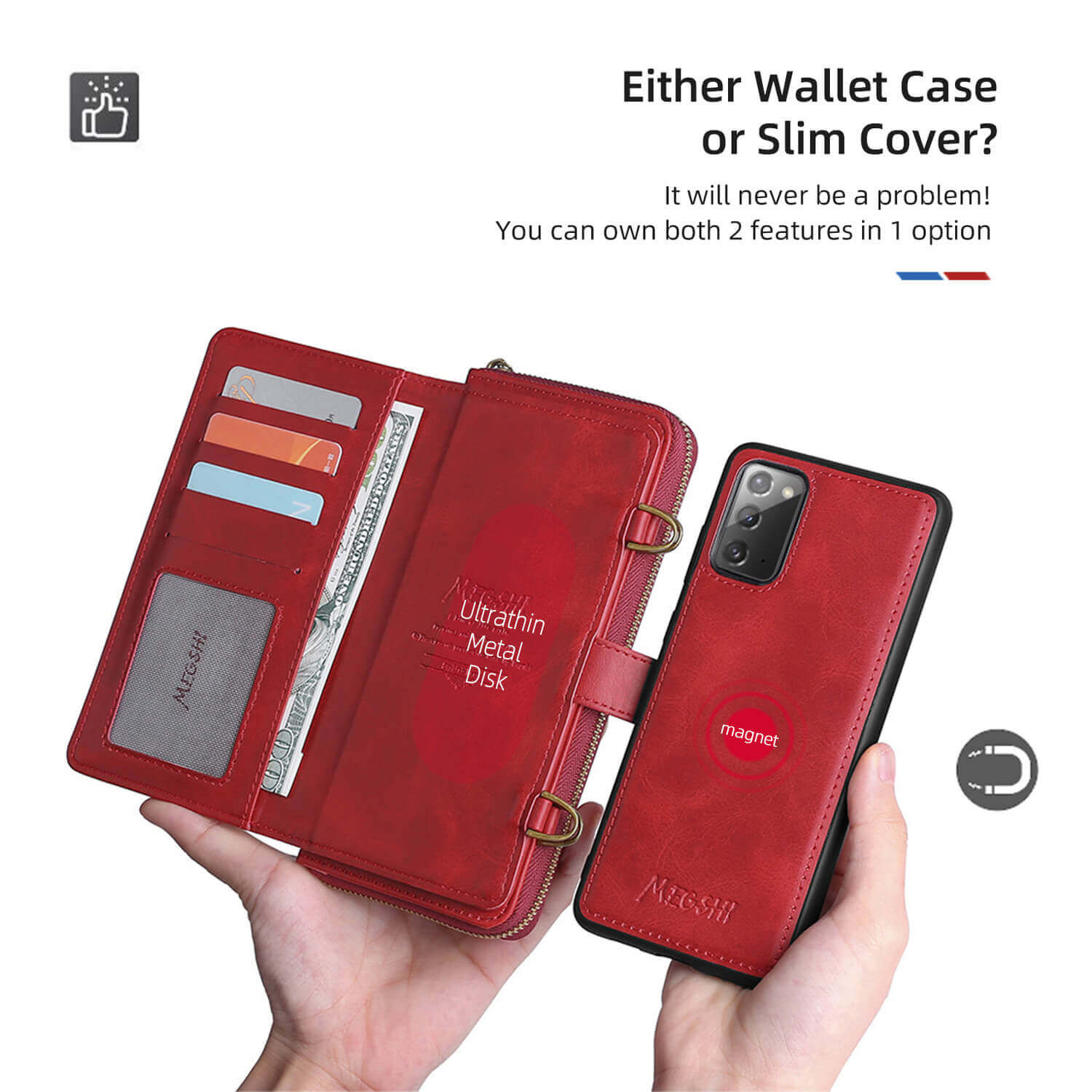 CaseMe For Apple iPhone 13 Pro Max Zipper & Detachable Retro Leather Pouch  Wallet Flip Purse Bag Detachable Phone Case Cover (Black) | Catch.com.au