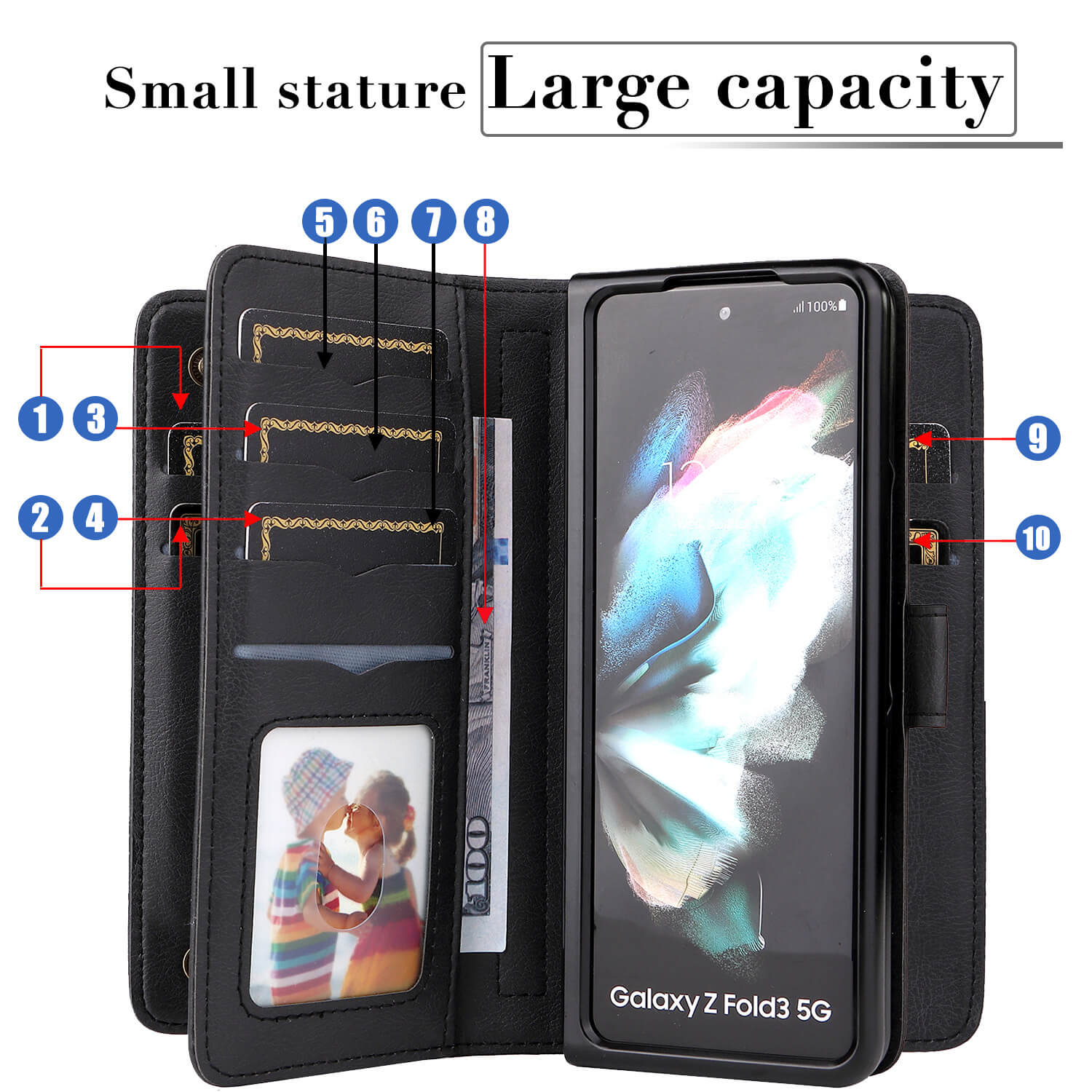 Multi-funtional Phone Case with Card Slots for iPhone 14, iPhone 14 Pro, iPhone 14 Max, iPhone 14 ProMax