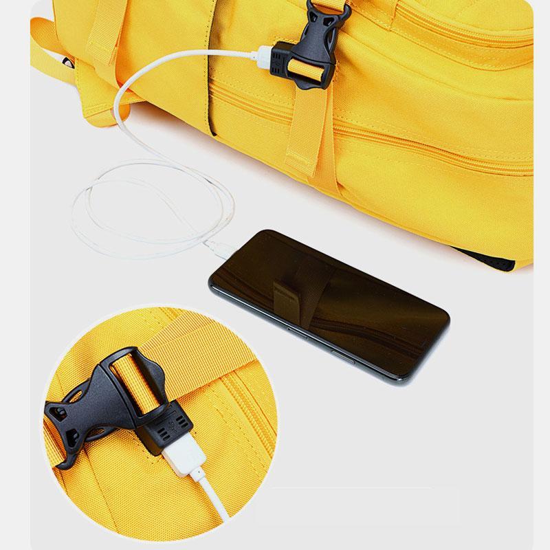 Multi-Pocket School Laptop Backpack With USB Charging Port-popmoca-Backpacks 