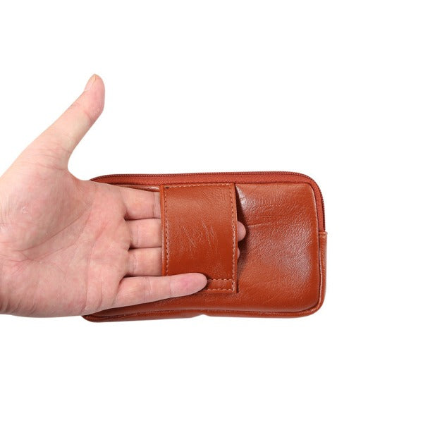 6.0 Inch Soft Leather Phone Pouch for Belt