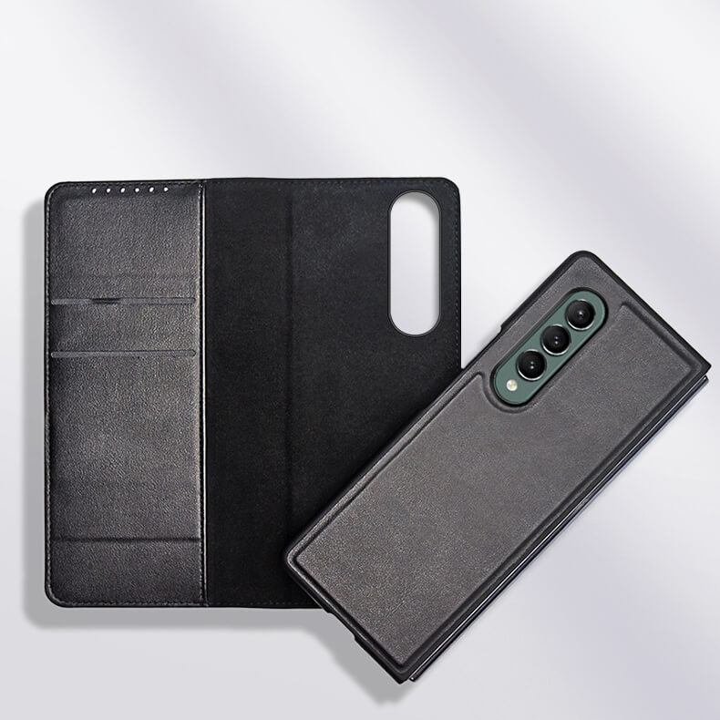 Detachable 2-in-1 Samsung Galaxy Z Fold 3 Magnetic Flip Leather Wallet Case with Card Holder