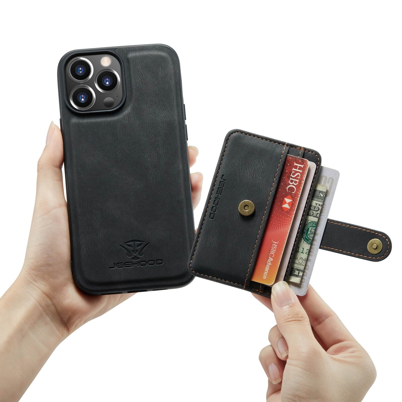Samsung Galaxy Series RFID Detachable Magnetic Protective Phone Wallet Case with Card Holder