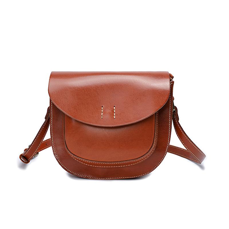 Tacita Retro Handmade Leather Crossbody Bag-popmoca-Crossbody Bags 