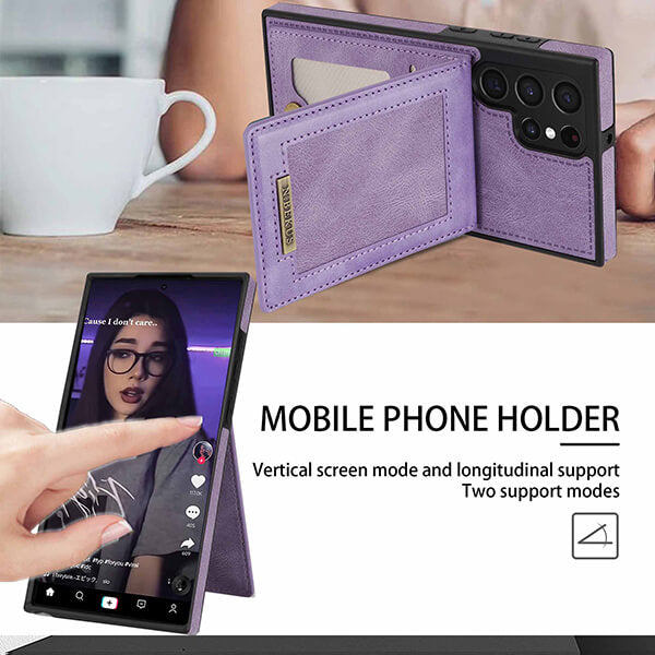 Phone Case Wallet with Multi Card Slots and Photo Slot for Samsung Galaxy Series