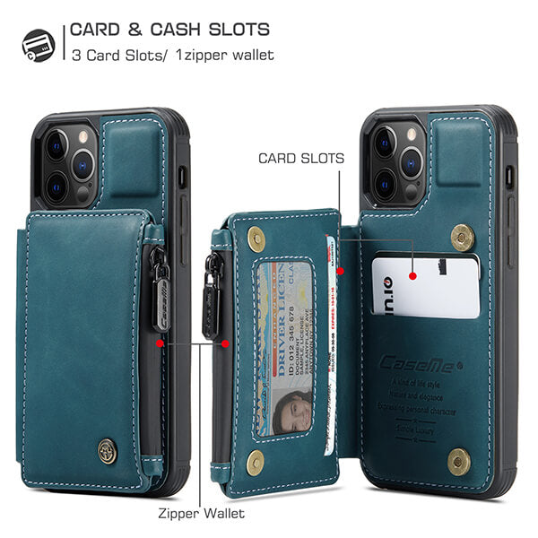 RFID Phone Wallet Case with Multi-Card Slots for iPhone