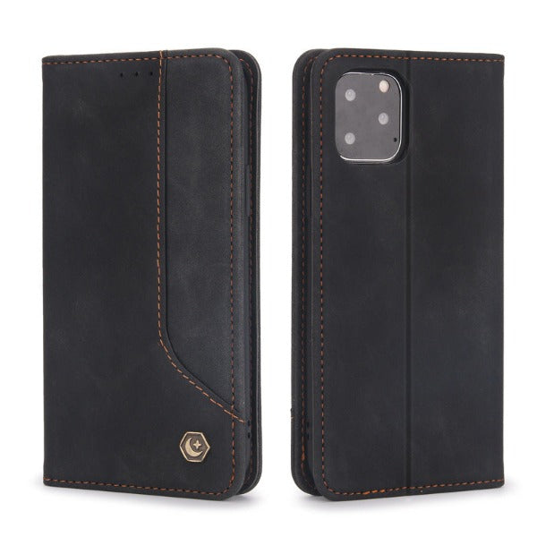 Protective Solid Color Phone Wallet Case with Multi-Card Slots for iPhone