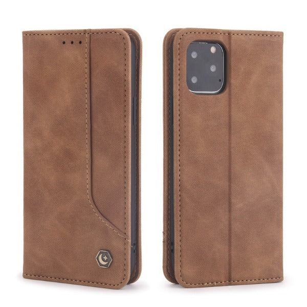 Protective Solid Color Phone Wallet Case with Multi-Card Slots for iPhone