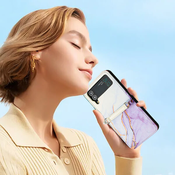 Samsung Galaxy Z Flip 4 Stylish Crossbody Phone Case