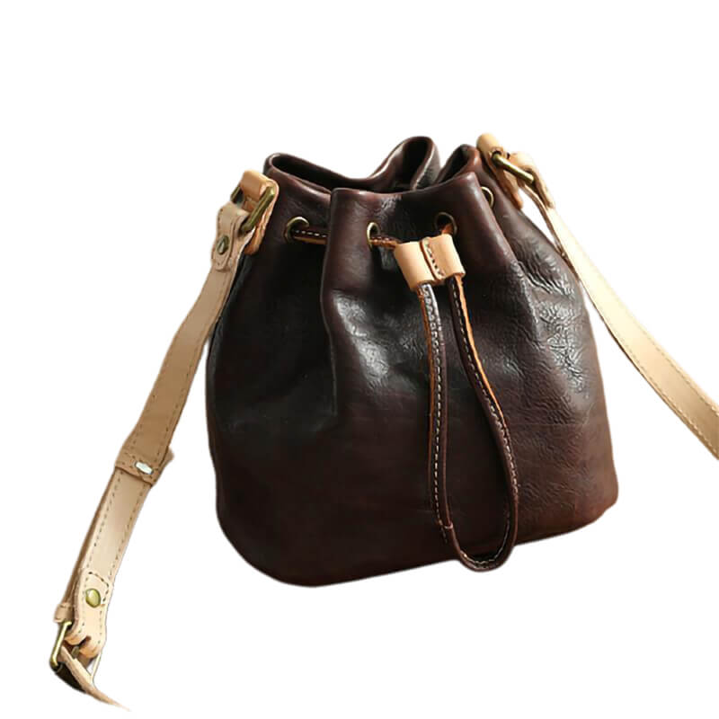 Mélina Leather Doctor Bag Retro Crossbody-popmoca-Shoulder Bag 