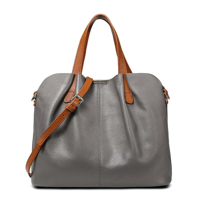 Women Genuine Leather Satchel Handbag Shoulder Bag Popmoca-popmoca-Handbags 