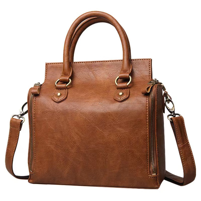 Aniceta Large Capacity Multifunction Leather Handbags Crossbody Bag-popmoca-crossbody 