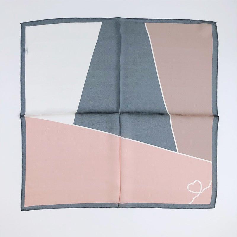 Silk Scarf- Heart-popmoca-silk scarf 