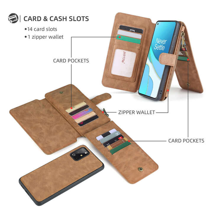 Multi Card Slots Phone Wallet Case Card Holder For iPhone 14, iPhone 14 Plus, iPhone 14 Pro, iPhone 14 ProMax