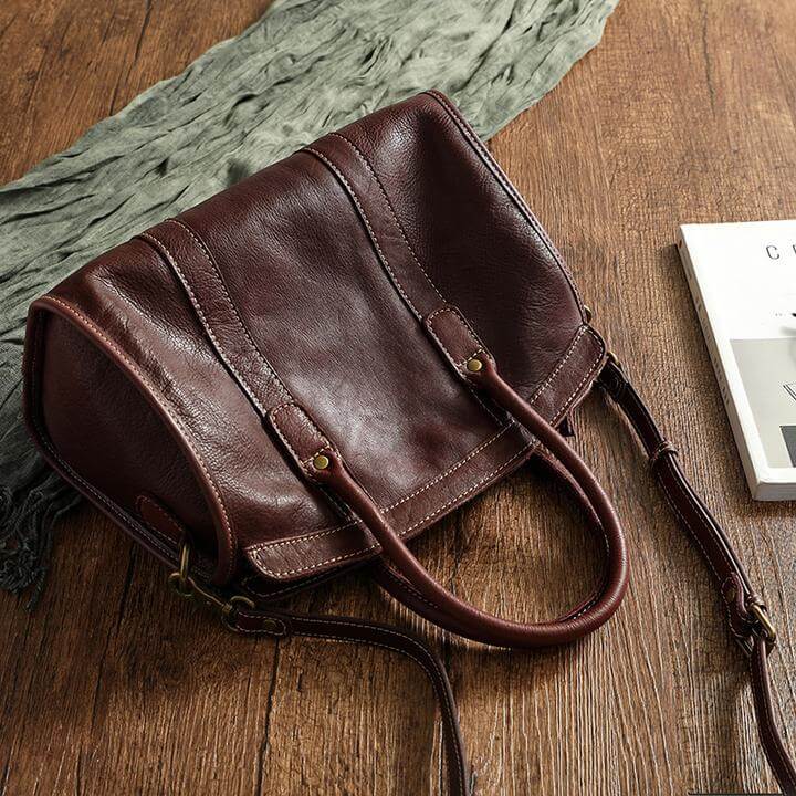 Viola Retro Handmade Leather Crossbdoy Handbag-popmoca-Crossbody Bags 