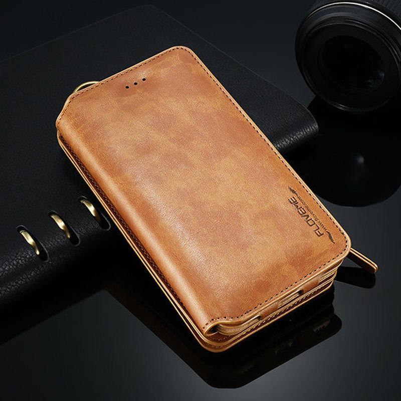 Elite Vintage Multi-Function Phone Wallet Case for iPhone-popmoca-Phone Case Wallet 