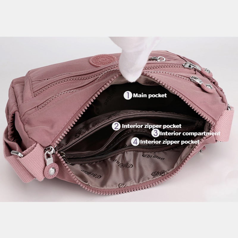 Multi-Pocket Large Capacity Waterproof Casual Crossbody Bag-popmoca-Crossbody Bags 