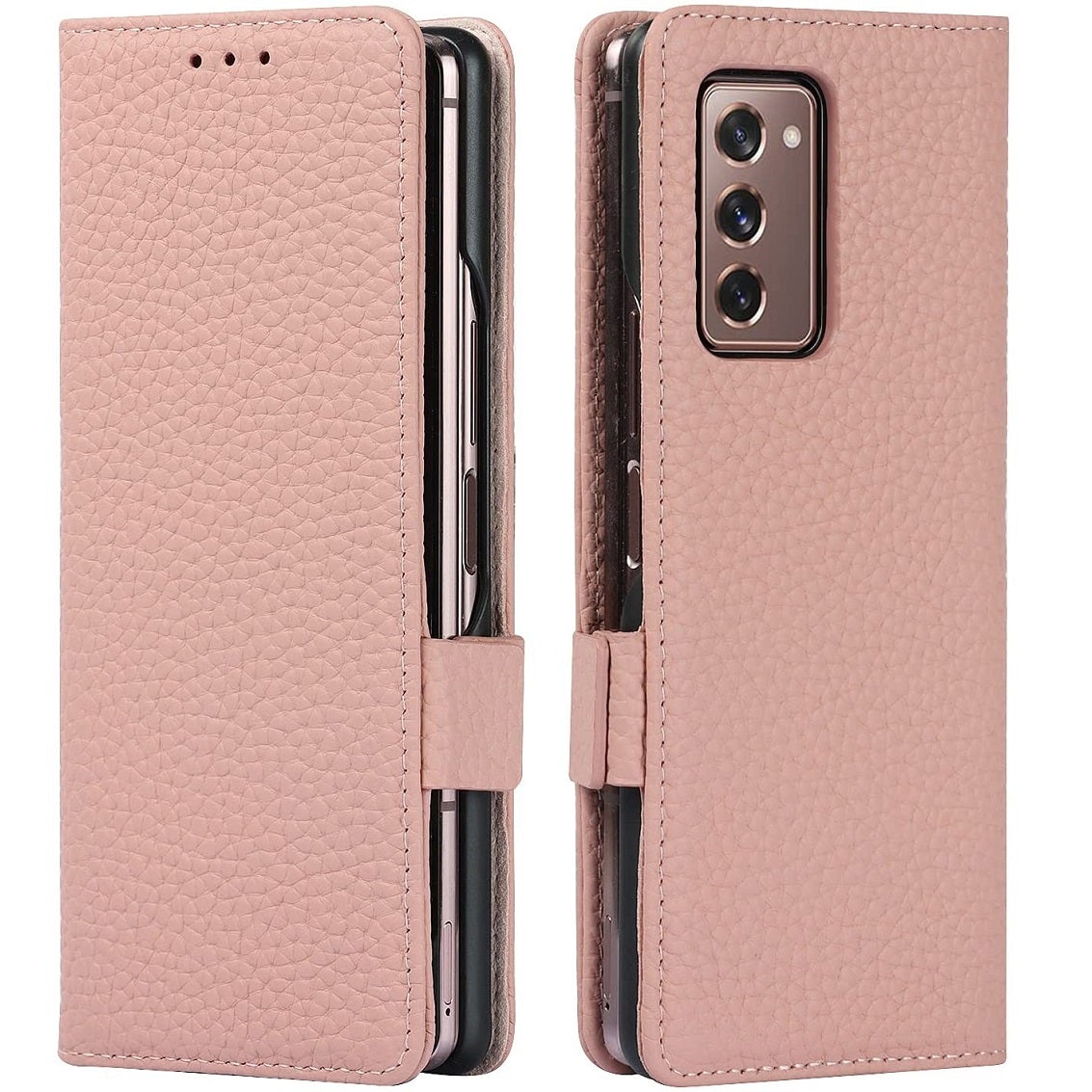 Samsung Galaxy Z Fold 2 Genuine Leather Phone Wallet Case with Card Holder