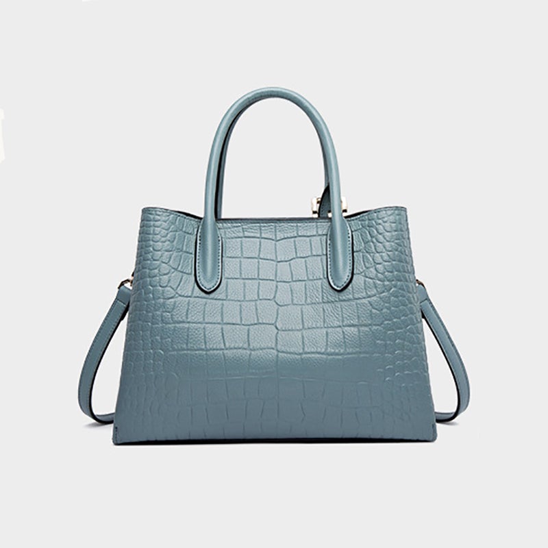 Elegant Genuine Leather Handbag Large Capacity Satchel Popmoca-popmoca-Handbags 