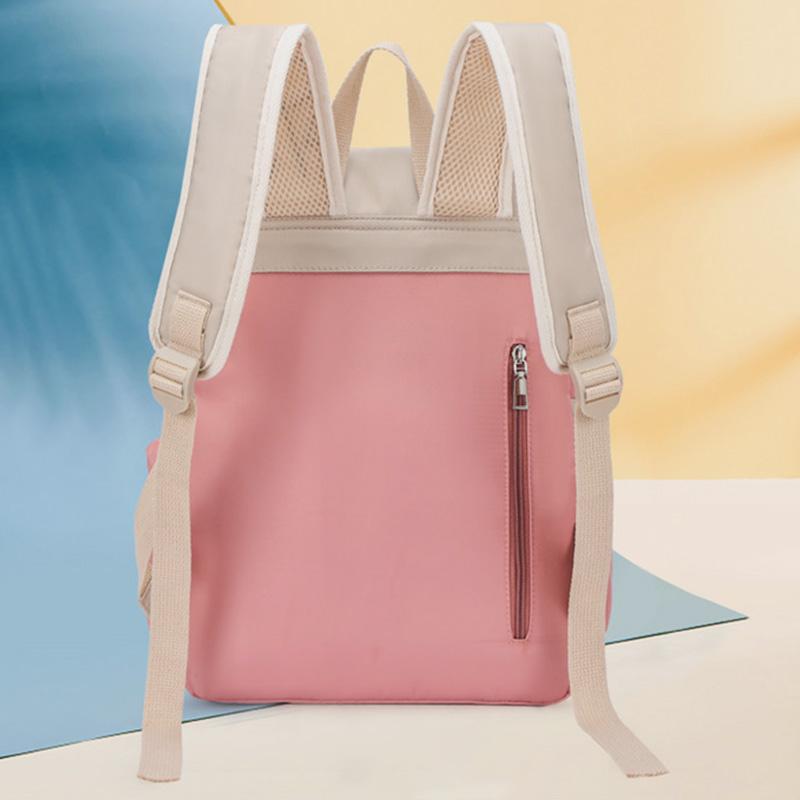  BAQAI Bum Bag Large Capacity Multi-Layer PU Waist Bag for Men  and Women Outdoor Sports Practical Wear-Resistant Messenger Bag (Color :  Pink)