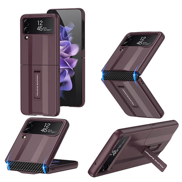 Samsung Galaxy Z Flip 4 Phone Case with Hinge Protection and Adjustable Kickstand