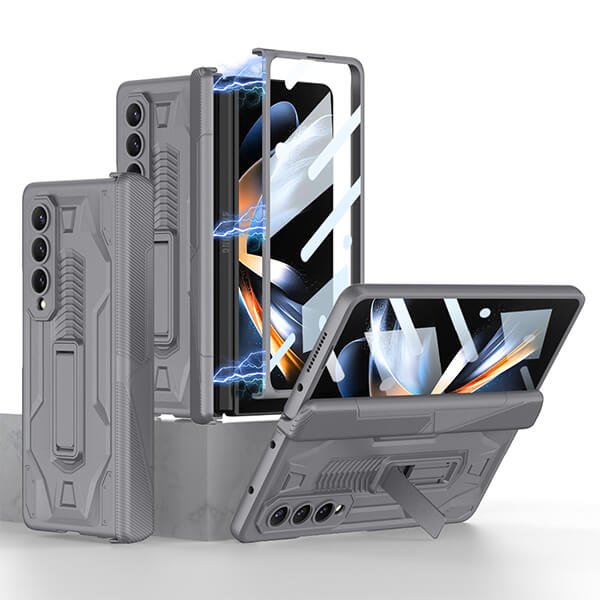 Magnetic Bracket Phone Case with Hinge Protection Kickstnd for Samsung Z Fold 3