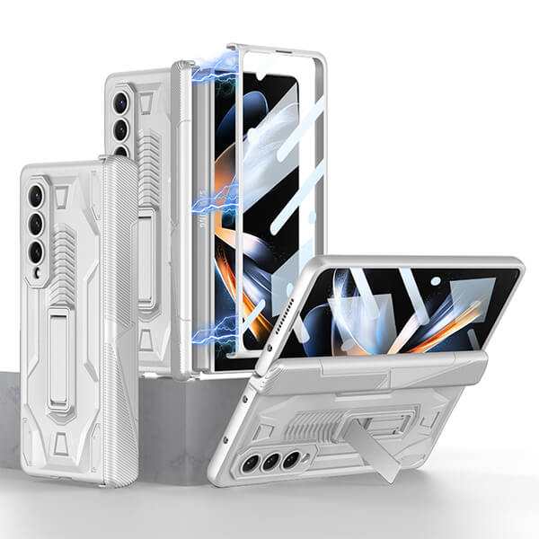 Magnetic Bracket Phone Case with Hinge Protection Kickstnd for Samsung Z Fold 3