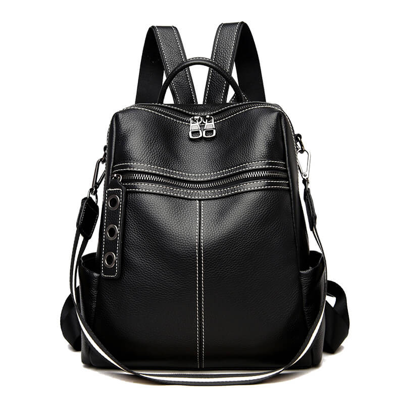 Women Genuine Leather Handbag Shoulder Bag Travel Backpack Popmoca-popmoca-Backpacks 