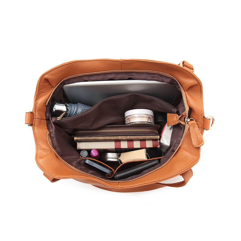 Women Genuine Leather Satchel Shoulder Crossbody Bag Popmoca-popmoca-Handbags 