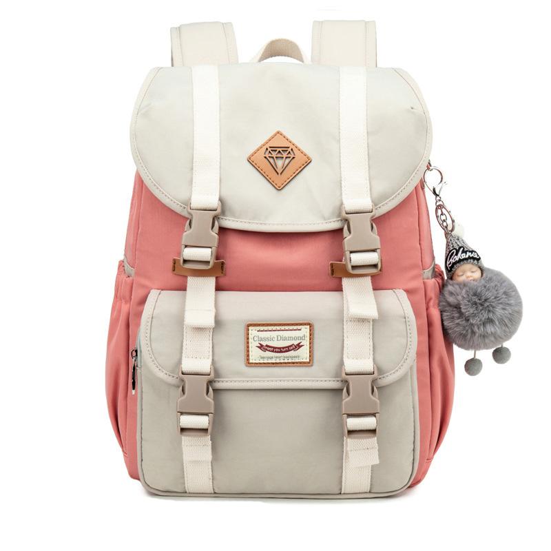 Multicolor Canvas Casual Patchwork Backpack-popmoca-Backpacks 