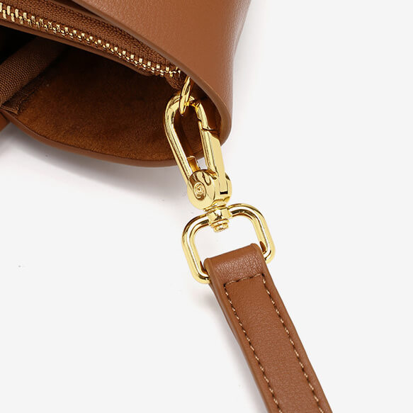 Designer Dumpling Leather Crossbody Bag