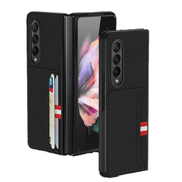 Samsung Galaxy Z Fold 3 Full Body Cover Hinge Protection Case Wallet with Card Slots